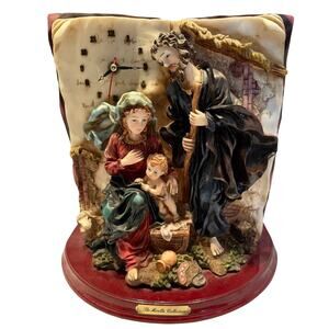 The Mirella Collection Holy Family Sculpture Clock - Jesus Religious - Christmas